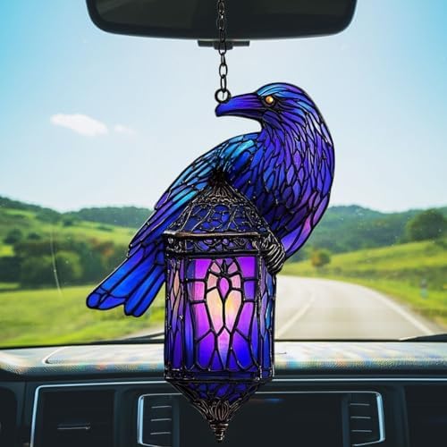 Gothic Halloween Raven Autumn Acrylic Suncatcher - Image 5