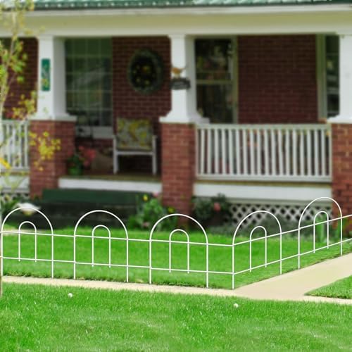 Decorative White Garden Fence Border 18inX50ft Flower Bed Garden Fencing - Image 6