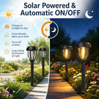 DERAYSION 12 Pack Solar Lights Outdoor, Solar Pathway Lights Auto On/Off Waterproof Garden Landscape Lighting for Path, Yard, Walkway, Driveway Decor - Image 5