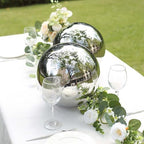 Efavormart 16" Silver Stainless Steel Gazing Globe Mirror Ball, Reflective Shiny Hollow Garden Sphere for Outdoor Landscaping, Modern Patio Decor, and Large Yard Art Accents - Image 6