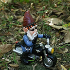 Garden Gnome Riding Motorcycle Funny Outdoor Gnome Decoration Indoor Outdoor Lawn Figurines for Home Yard Décor, Medium - Image 3