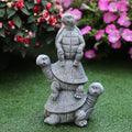 Outdoor Turtle Statues, Resin Home Decor, Cute Decorations, The Perfect Garden Gift and Yard Decor for Three Turtles Large Size: 11.8 inches by Outdooranimalsculpturedecor