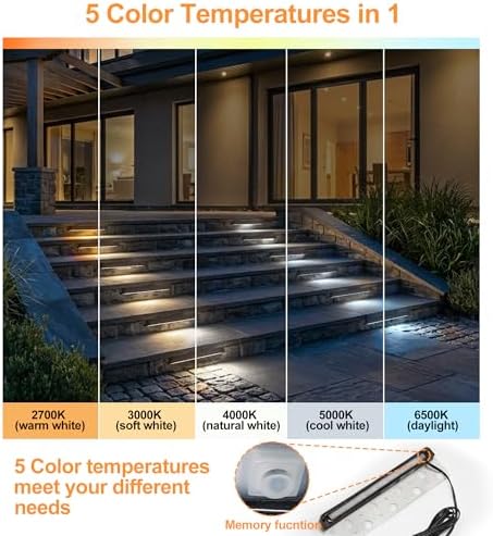 12" LED Retaining Wall Lights, Low Voltage Landscape Lights, 16P - Image 3