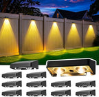 Solar Fence Lights Outdoor, Color Changing, Waterproof IP65, 12 Pack by Unknown