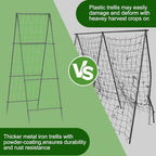 unho Metal Tall Garden Trellis for Climbing Plants Outdoor 2 Pack 82"x27" - Image 3