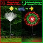 Tujoe 6 Pcs Christmas Solar Firework Stake Lights 180 LED 8 Modes - Image 3