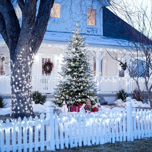 JMEXSUSS 2 Pack Solar String Lights Outdoor, Total 400 LED 151FT, White - Image 3