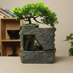 Resin Water Fountain Indoor Desktop Rockery Flowing Waterfall Ornaments Handmade - Image 2