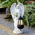 VChymm Solar Angel Outdoor Garden Decor Statues – 13.2 inches Solar Outdoor Sculptures for Outside Yard Art Patio Balcony Front Lawn Ornaments Gifts for Mom Grandma Women by VChymm