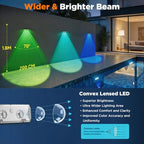 Solar Fence Lights Outdoor 8 Pack, RGB Glow LED Solar Lights Outdoor 13 Lighting Modes Solar Fence Lights IP65 Fence Light Solar Powered for Wall, Railing, Step, Patio, Pool, Backyard - Image 4