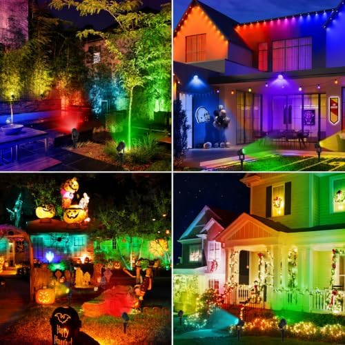 Solar Spot Lights Outdoor Waterproof, RGB Landscape Spotlights - Image 4