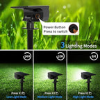Tadyreal Solar Spot Lights Outdoor 6 Pack, [46 LED/3 Modes] Solar Landscape Spotlights Waterproof, 2-in-1 Auto On/Off Solar Powered Lights for Outside Yard Garden Wall Pathway(Cool White) - Image 6