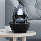 WICHEMI Indoor Water Fountain Tabletop Fountain with LED Crystal Ball - Image 4