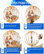 Fall Wind Spinner Pumpkin Gnome Stainless Steel Spinner for Yard and Garden Wind Sculptures 12 Inch 3D Crafts Ornaments Hanging Wind Spinner for Outdoor & Indoor Decorations - Image 6