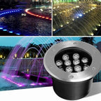 LED Underwater Pond Lights - Submersible RGB Fountain Light, IP68 Waterproof Stainless Steel Recessed Pond Spotlight, Color Changing Landscape Lights with Remote Control(24v-RGB,36W) - Image 6