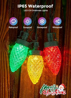 Solar Christmas Lights Outdoor, 50 LED C9 String Lights, Timer & 8 Modes - Image 3