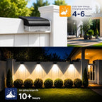 16PK Solar Fence Lights Outdoor Waterproof, 12H Step Lights for Yard - Image 4