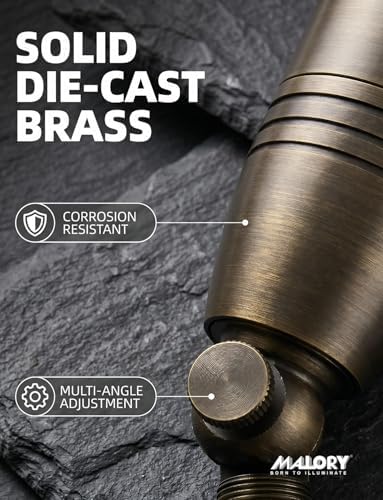 MALORY Solid Brass Landscape Spotlight 1-Pack with 5W MR16 Bulb(S02) - Image 2