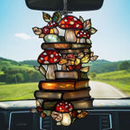 Stack of Books in Forest Acrylic Suncatcher - Image 5
