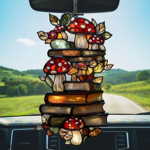Stack of Books in Forest Acrylic Suncatcher - Image 5