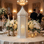 Vela Lanterns Decorative Indoor Tall White Floor Lantern, Extra Large - Image 4