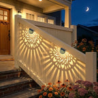 6 Pack Solar Fence Lights Wall lihgts Outdoor Decorations Solar Powered Step Deck Lights Warm Yellow Light Waterproof Decorative Lighting for Garden, Front Door, Backyard (Black) - Image 4