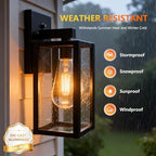 Dawn to Dusk Sensor Outdoor Light Fixture Waterproof Porch Lights Anti-Rust Exterior Wall Lighting Outdoor Wall Lantern for Patio Front Door Garage House - 2 Pack - Image 5