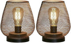 JHY DESIGN Set of 2 Metal Cage LED Lantern Battery Powered Cordless Accent Light with LED Great for Weddings Parties Patio Events for Indoors Outdoors by JHYDESIGN