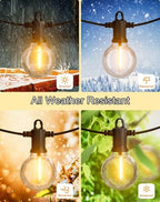 Zuske Outdoor String Lights, 150FT G40 LED IP65 Waterproof Patio Lights - Image 2