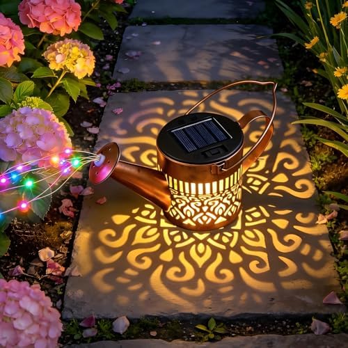 HELESIN Solar Watering Can Lights Outdoor,Fairy Stake with 2 Cans - Image 6