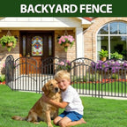 5 Panel 32in Decorative Garden Fence, 11ft No Dig Metal Border - Image 6
