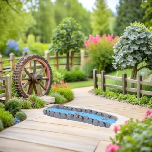 4pcs Miniature Water Feature Resin River Statues for Fairy Gardens Xmas - Image 3