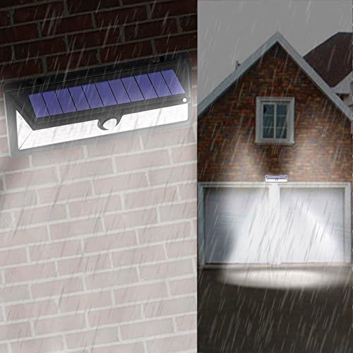 Solar Lights Spotlight, 66 LEDs Solar Powered Night Light with Motion Sensor Detector, Wireless Security Waterproof Wall Lights for Garage Patio Garden Driveway Backyard Path, Pack of 1 - Image 4
