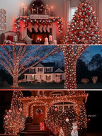 Solar Christmas Lights Outdoor, 4 Pack Solar String Lights Red and White - Image 5