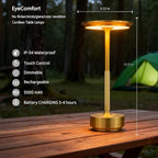UdoUto 2-Pack Cordless Table Lamps Rechargeable, Gold - Image 6