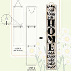 God Bless Our Home Vertical Sign - 8"x63" Welcome Sign for Front Door, Tall Porch Decor, Rustic Farmhouse Wood Outdoor Decoration - Image 4