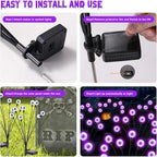 ASMAD Halloween Decorations Outdoor Solar Scary Eyeball Light,10Pack 80LEDs - Image 6