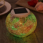 VOSAREA Solar Powered Glass Ball LED Garden Light 2 Modes - Image 6
