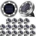 vighep Solar Ground Lights,18 Pack Flat Solar Lights Outdoor Waterproof, Bright LED Solar Disc Lights, 6000K Cool White Landscape Lighting for Outside Yard Garden Pathway Driveway Lawn by Vighep