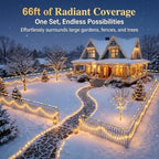 Solar Rope Lights Outdoor Waterproof 2 Pack, 66ft 200 LED Warm White String Lights with 8 Modes, Flexible Clear Tube Fairy Lights Auto On/Off for Garden Patio Fence - Image 7