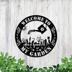 MeMate Garden Signs, Metal Garden Sign Outdoor Decor, Welcome To My Garden Metal Signs, Garden Plaques for Women Mom Grandma Nana, Rustic Decorations for Potting Shed, She Shed - Image 2