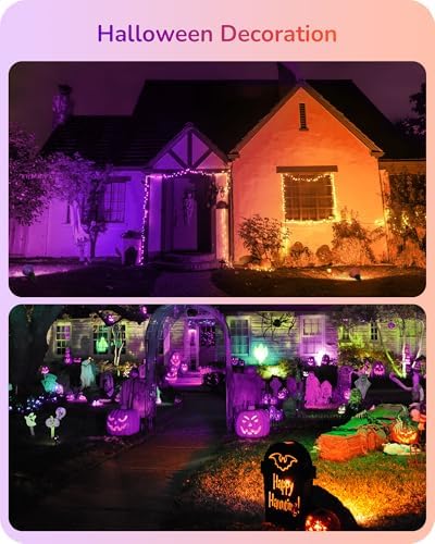 EDISHINE Halloween PAR38 LED Flood Purple&Orange Light Bulbs Dimmable 4Pack - Image 2