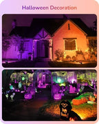 EDISHINE Halloween PAR38 LED Flood Purple&Orange Light Bulbs Dimmable 4Pack - Image 2