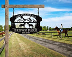 Custom Farmhouse Metal Sign | Personalized Last Name & Established Date Farm Scene Wall Art | Metal Farm Wall Art & Garden Decor | Unique Farmer Gift, Housewarming, or Ranch Decoration - Image 3