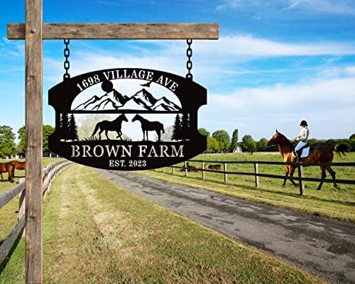 Custom Farmhouse Metal Sign | Personalized Last Name & Established Date Farm Scene Wall Art | Metal Farm Wall Art & Garden Decor | Unique Farmer Gift, Housewarming, or Ranch Decoration - Image 3