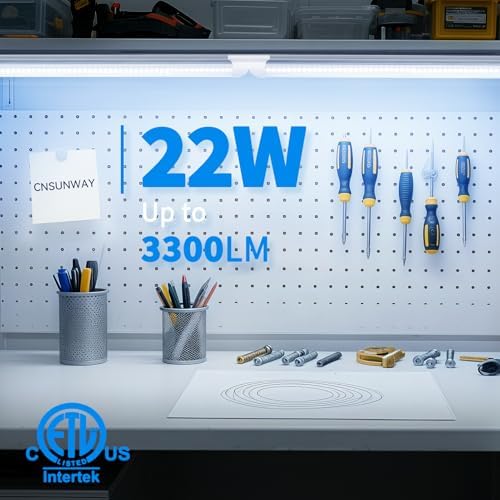 CNSUNWAY LED Shop Light 2FT, 22W 3300LM 6500K, V-Shape T8 LED Tube Lights - Image 5