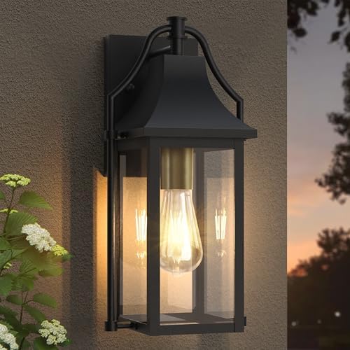 Dusk to Dawn Outdoor Wall Sconce, Waterproof Outdoor Porch Lights by Lawyettle