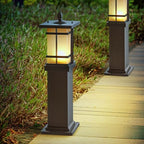 MADISH Outdoor Landscape Path Light Modern Black Waterproof Bollard Light Outside Housing Pathway Light Aluminum Walkway Lighting Hardwired E26 Sideway Post Pole Lighting Patio Porch Exterior Lawn Flo - Image 5