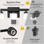 VerRon 5-Light Bathroom Light Fixtures, 31" Black Modern Vanity Lights - Image 7