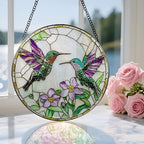 8″ Hummingbird Stained Glass Suncatcher, Stained Glass Window Hanging & Ornament, Window Decor, Holiday & Christmas Ornaments | Hummingbird Gifts, Gifts Ideas - Image 5